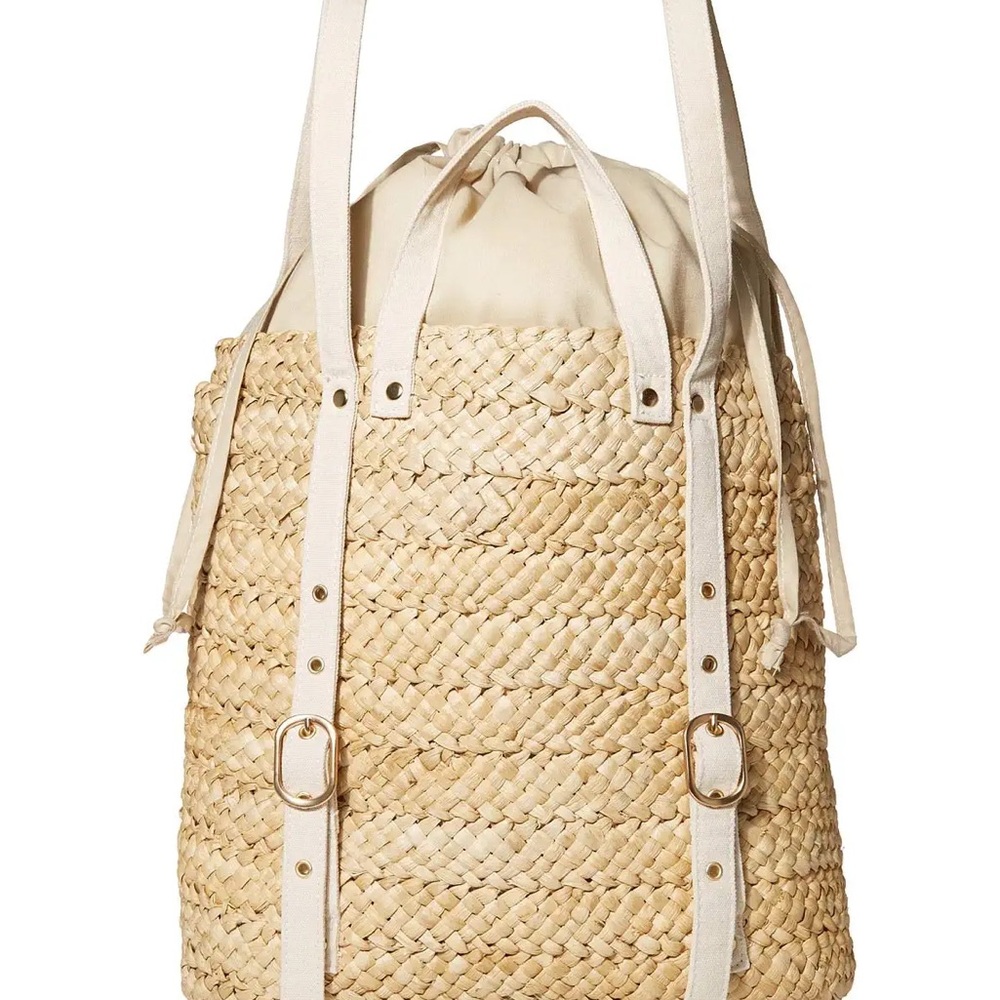 L Space Straw Backpack Beach Bag Revolve